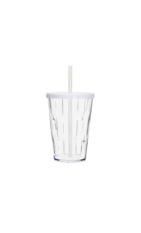 Copo Boccati Tropical 670ml com tampa e canudo (transparente)