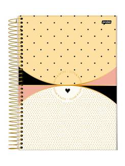CADERNO UNIV CAPA DURA 10X1 160FLS - 72783-26 - DOTS E SPOTS - UN - JANDAIA
