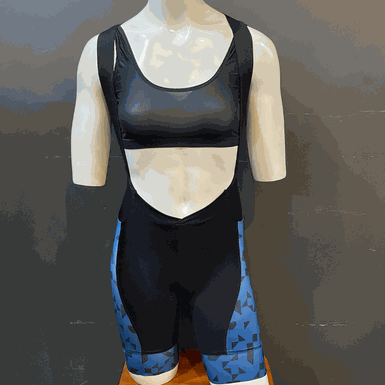 Bretelle All Over Feminino Preto e Azul