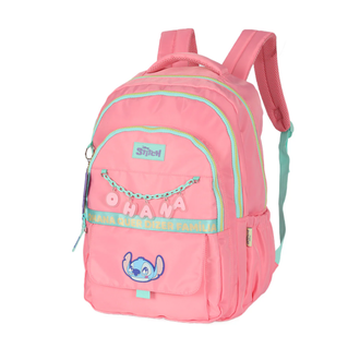 MOCHILA P/NB STITCH MJ50081SC - OHANA - SALMAO - UN - LUXCEL