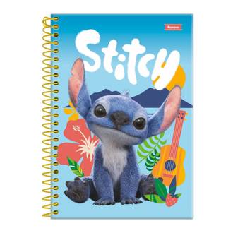CADERNO UNIV CAPA DURA 1X1 80FLS - 3370665 - STITCH - UN - FORONI