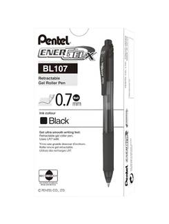 CANETA GEL RETRATIL ENERGEL X 0,7MM - BL107-NA - PRETO - CX 12 - PENTEL