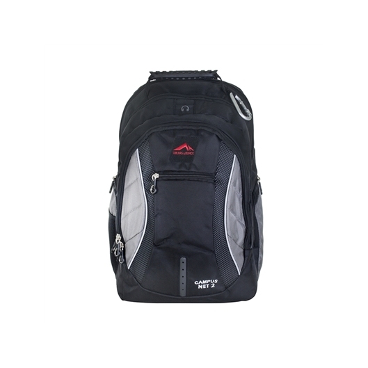 MOCHILA CAMPUS NET 39 TRILHAS E RUMOS PRETO/CINZA
