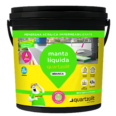 IMPERMEABILIZANTE MANTA LÍQUIDA BRANCA QUARTZOLIT 4.5KG
