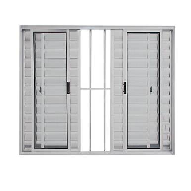 VENEZIANA DE ALUMÍNIO COM GRADE WR ESQUADRIART BRANCA 1,00x1,50M