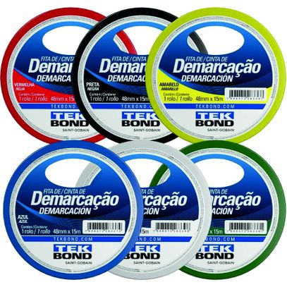 FITA DEMARCACAO AMARELA TEK BOND 48mmx15m
