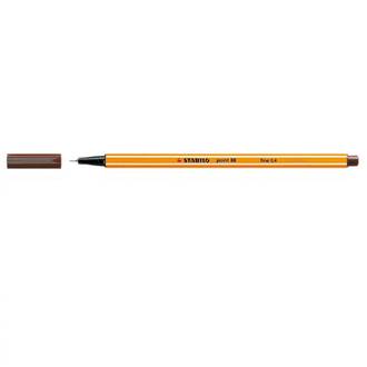 CANETA MICROLINE 0,4MM - MARROM - CX 12 - COMPACTOR