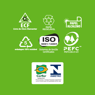 PAPEL CHAMEQUINHO  75G 100FLS - VERDE - UN - CHAMEX