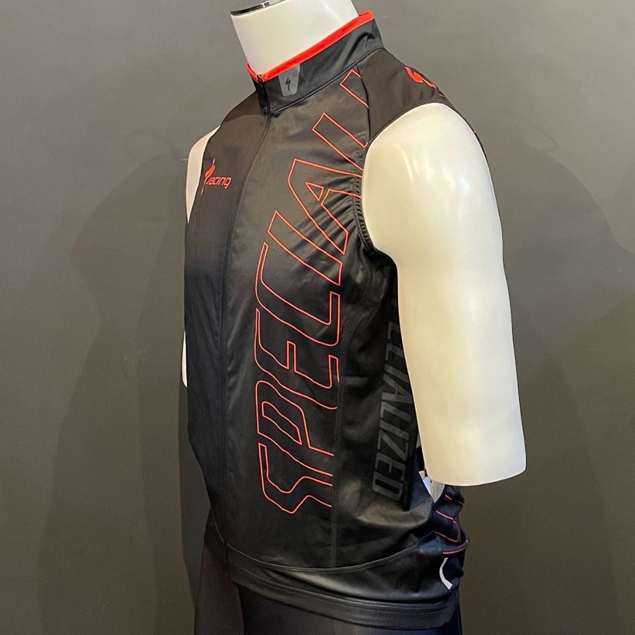 Colete Corta Vento Specialized Masculino Preto E Vermelho