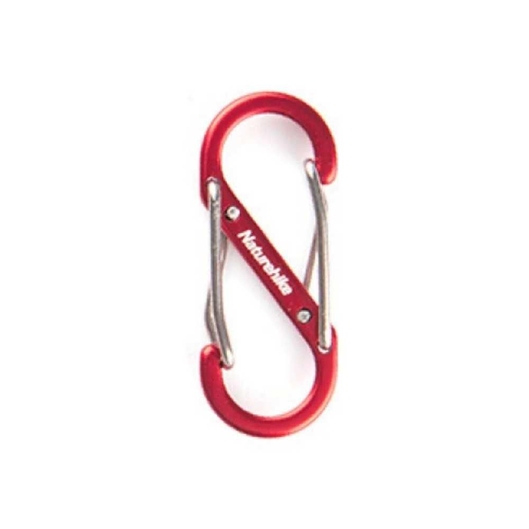 MOSQUETÃO CHAVEIRO DUPLO ALLOY HOOK ALUMÍNIO NATUREHIKE VERMELHO