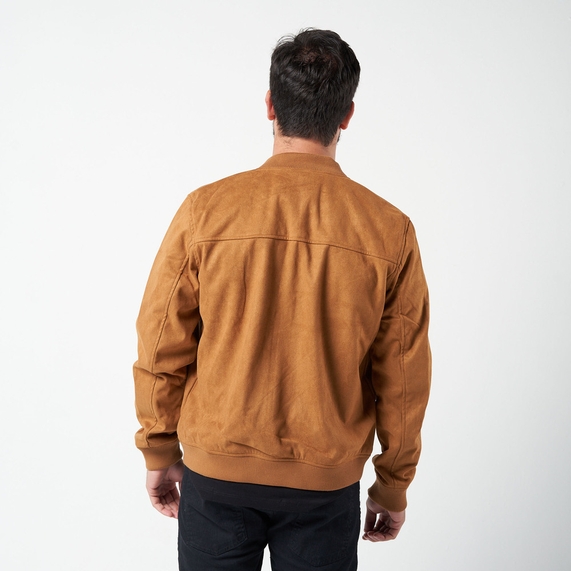 JAQUETA MASCULINA SUEDE CARAMELO PADRÃO