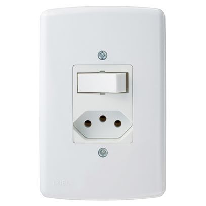 DUALE BRANCA TECLA 1(P)+TOM NBR 10A 1662H