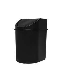 LIXEIRA PLASTICA BASCULANTE 12L - 3069 - PRETO - UN - JAGUAR
