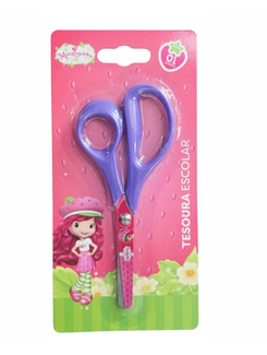 TESOURA ESCOLAR AÇO INOX 13CM MORANGUINHO - MO1801 - UN - SKYPAPER