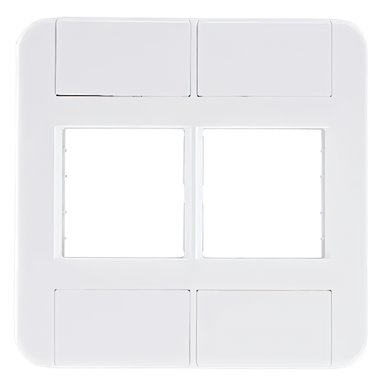 PLACA TRAMONTINA LINHA TABLET 4X4 4 POSTOS HORIZONTAIS BRANCO