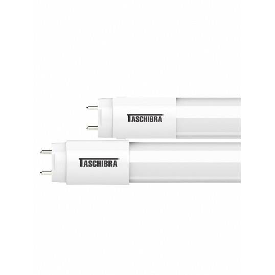 LÂMPADA LED TUBULAR T8 TASCHIBRA LUZ BRANCA 6500K 09W BIVOLT