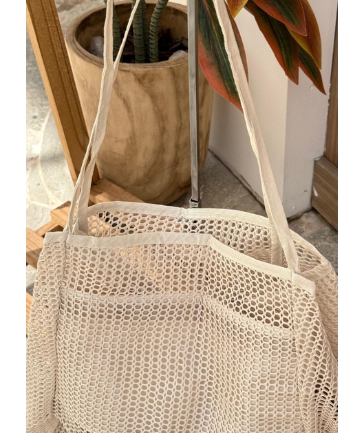 BOLSA TOTE TELADA OFF WHITE