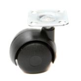 RODIZIO MESA DUPLO PVC 30mm PRETO BASIFLEX