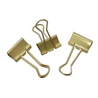 PRENDEDOR DE PAPEL 19MM C/10 DOURADO - 733850 - UN - KIT