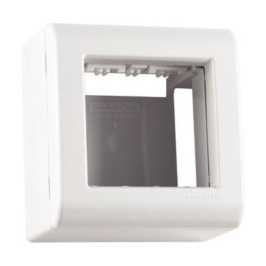 CAIXA DE SOBREPOR 2 POSTOS TRAMONTINA LIZFLEX BRANCO BRANCO