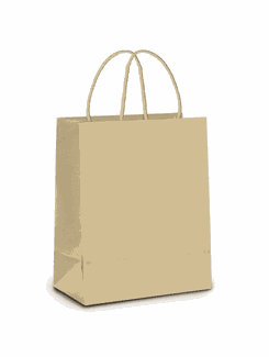 SACOLA DE PAPEL KRAFT PARDO  - 21,5x15x8 P - PCT 50 - CROMUS