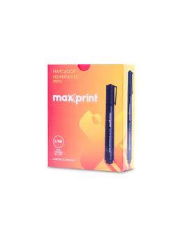 MARCADOR PINCEL PERMANENTE MARK+ - PRETO - CX 12 - MAXPRINT