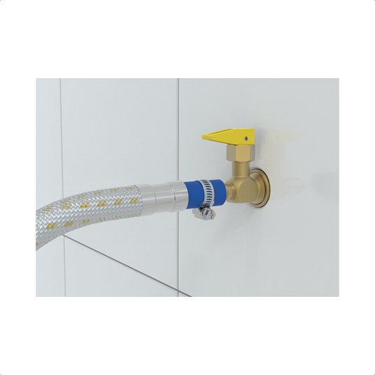 REGISTRO DE BLOQUEIO PARA GÁS 1/2 X 3/8 EM COBRE PURO BLUKIT
