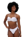BIQUÍNI TOP ALÇAS REMOVÍVEIS CALCINHA DE AMARRAR BRANCO COLEÇÃO VIBRANTE - 1