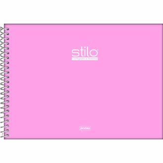 CADERNO DESENHO CAPA DURA 80FLS - ESPIRAL - STILO ROSA - UN - JANDAIA
