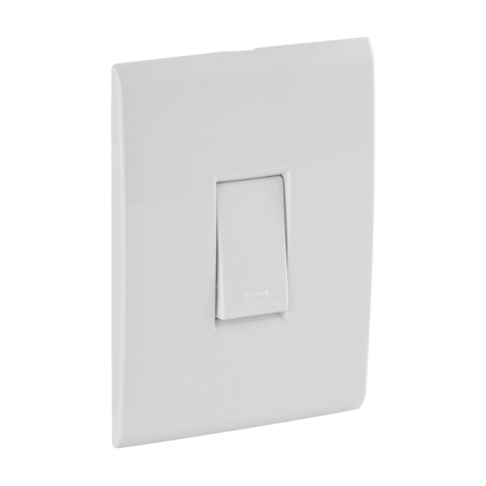 Conjunto 4x2 com 1 Interruptor Simples Tramontina Liz 10 A 250 V Branco BRANCO