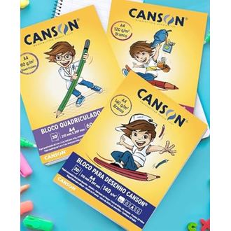 BLOCO DESENHO A4 40FL - 140G - 66667087 - BRANCO - UN - CANSON