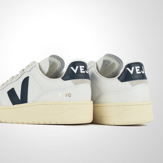 TÊNIS VEJA V-90 O.T COURO EXTRA WHITE NAUTICO