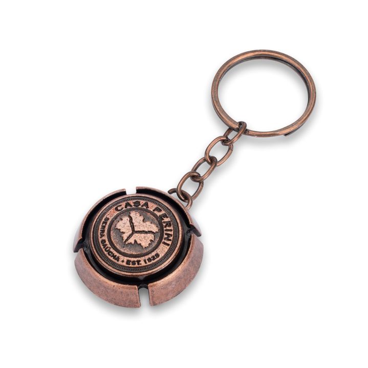 CHAVEIRO DE METAL - CASA PERINI - COR BRONZE - 1
