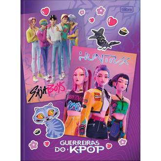 CADERNO BROCHURAO CAPA DURA 80FLS - 399744 - GUERREIRAS KPOP - UN - TILIBRA