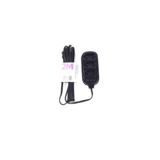 EXTENSAO ELETRICA 3 TOMADAS BIPOLAR 2M - 252000302111 - PRETO - UN - FIOLUX