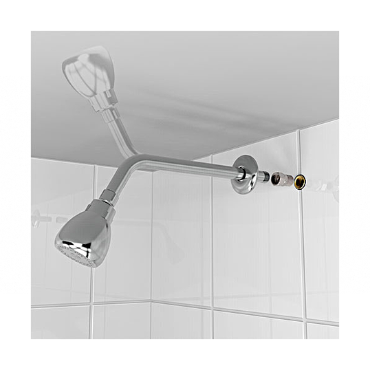 NIPLE DE 1/2 COM PORCA GIRATÓRIA COBRE CROMADO BLUKIT