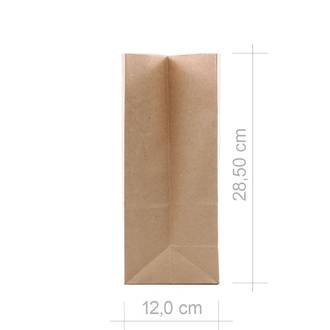 SACOLA DE PAPEL KRAFT PARDO  - 28,5x24x12 M - PCT 50 - CROMUS