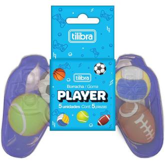 BORRACHA PLAYER C/5 - 390348 - UN - TILIBRA