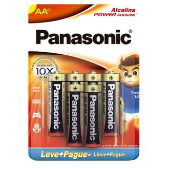 PILHA ALCALINA PEQUENA AA C/6 - LR6XAB/L6P5192 - UN - PANASONIC