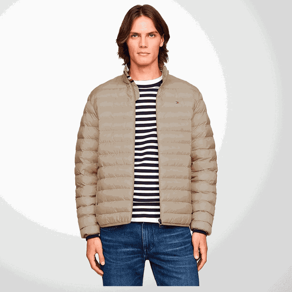 JAQUETA MASCULINA ACOLCHOADA TÉRMICA CAQUI TOMMY HILFIGER