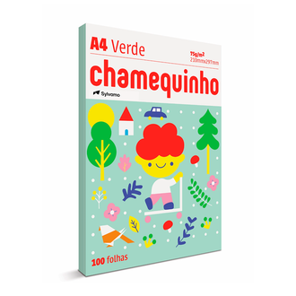 PAPEL CHAMEQUINHO  75G 100FLS - VERDE - UN - CHAMEX