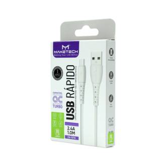 CABO USB - MICRO USB 1M - 2.4 CA-127A - BRANCO - UN - MAKETECH