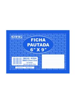 FICHA PAUTADA 6X9 C/100FL 10041 - UN - SAO DOMINGOS