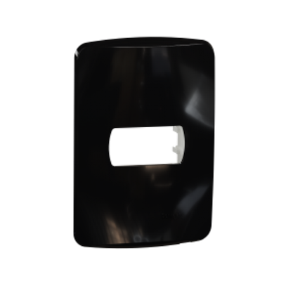 MILUZ PLACA+SUP 4X2 1MOD PRETA S3B77114