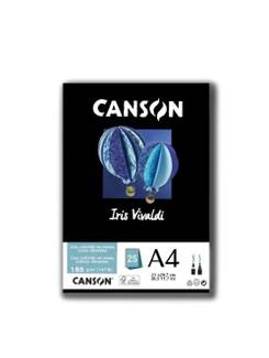 PAPEL IRIS VIVALDE 185G 25FL A4 - PRETO - UN - CANSON