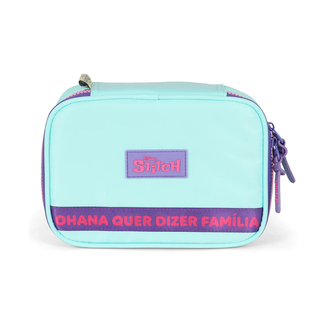 ESTOJO ESCOLAR BOX STITCH - ET50084SC - OHANA - TURQUESA - UN - LUXCEL