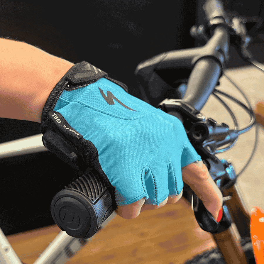 Luva Specialized Dedo Curto Dual Gel Feminina Turquesa