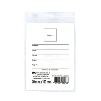 CRACHA VERTICAL S/ PRESILHA 70 X 10MM - 1454 - PCT 50 - DAC