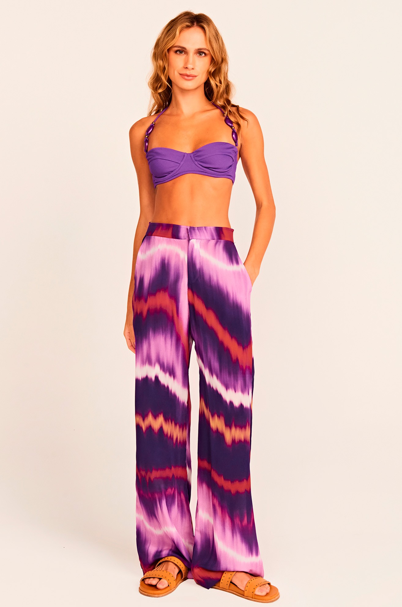 Calça aura tie dye purple