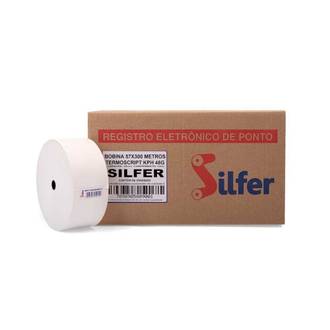 BOBINA TERMICA RELOGIO PONTO 48G - BRANCA - 57x300 - CX 06 - SILFER